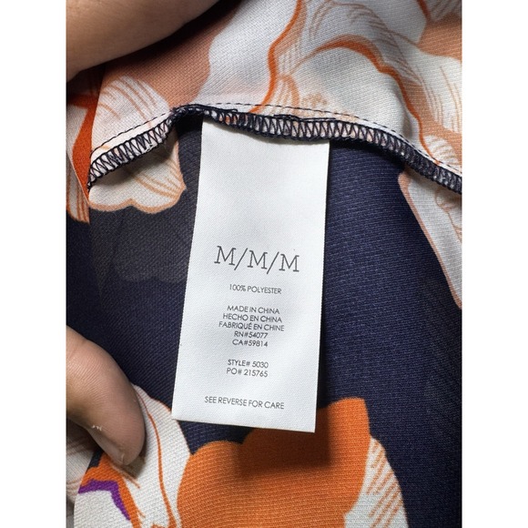 Cabi Women's Floral Print Layered Double Layer Blouse Top Polyester Size M - Picture 5 of 9